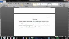 How to make an MLA Works Cited page in Word