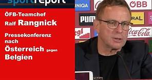 Ralf Rangnick (ÖFB-Teamchef) - die PK nach der EM-Quali Niederlage gegen Belgien