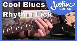 This must know E Blues Rhythm Lick will help you expand on an easy blues!