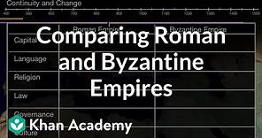 Comparing Roman and Byzantine Empires | AP US History | Khan Academy