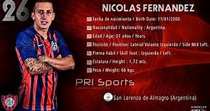 Nicolas Fernandez Mercau #26 // Lateral Volante - Side Mid // San Lorenzo 2022