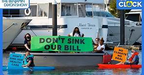 Joe Manchin's Yacht Surrounded by Protesters!