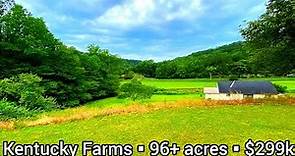 Kentucky Cheap Farmhouse For Sale | Kentucky Farms For Sale | $299k | 96+ acres | Kentucky Land