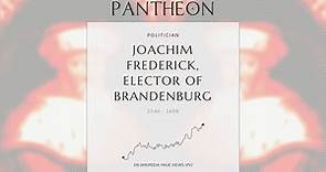 Joachim Frederick, Elector of Brandenburg Biography - Elector of Brandenburg from 1598 to 1608
