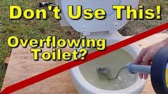 Don't Use Drain Snake in Toilet. Best Way to Unclog Toilet Bowl