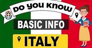 Do You Know Italy Basic Information | World Countries Information #85 - General Knowledge & Quizzes