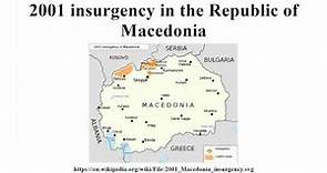 2001 insurgency in the Republic of Macedonia
