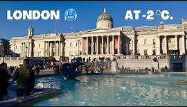 London Walk at -2C 🇬🇧 BIG BEN, Trafalgar Square to Piccadilly Circus | Central London Walking Tour