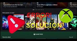 Solución al error al iniciar sesión en Xbox cloud Gaming.