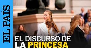 El discurso de la princesa Leonor de Borbón tras jurar la Constitución | EL PAÍS