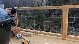 The Best Method | Cattle Panel Deck Railing on our Tiny Shed House