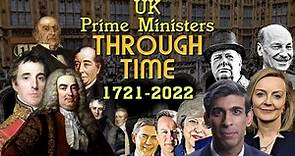 UK Prime Ministers Through Time (1721 to 2022)