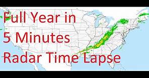 2021 Full Year in 5 Minutes US Weather Radar Time Lapse Animation