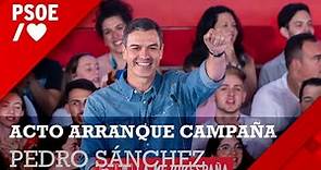Pedro Sánchez interviene en el acto de arranque de campaña