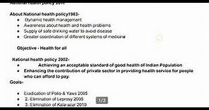 National health policy,National health policy 1983,National health policy 2002,NHP2015,NHP2017,GOALS