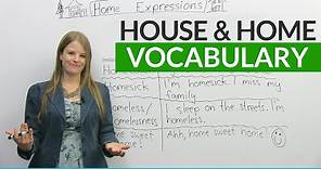 English Vocabulary & Expressions with HOUSE and HOME