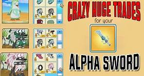 WHOA! Crazy Trade Attempts For Alpha Sword ⚔ How Much Is It Worth? AJ
