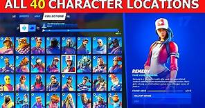 All 40 Character Locations! Fortnite Complete Character Collection Guide! (Where to Find Characters)