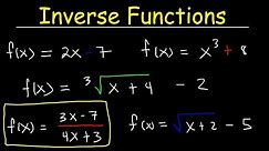 How To Find The Inverse of a Function