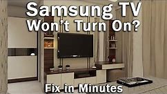 Samsung TV Won't Turn On? Try THIS...