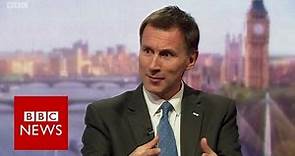 Jeremy Hunt (FULL) interview on Andrew Marr Show - BBC News