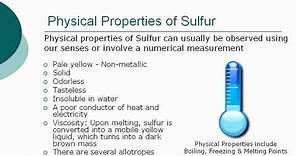 Sulfur ***