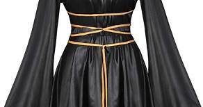 Amazon.com: Parlsdy Disfraz medieval de lujo de mujer victoriana, vestido largo de estilo renacentista, vestido irlandés retro para cosplay