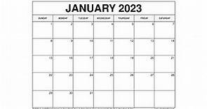 Printable January 2023 Calendar Templates with Holidays - VL Calendar