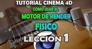 COMO USAR EL MOTOR DE RENDER FISICO DE CINEMA 4D - LA PROFUNDIDAD DE CAMPO