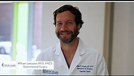 Dr. William Lancaster, Gastrointestinal Surgery - MUSC Health