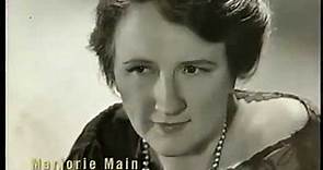 TCM Tribute to Character Actress Marjorie Main