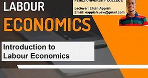 Introduction to Labour Economics
