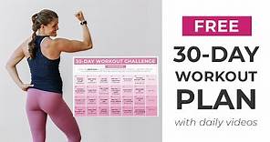 FREE 30-Day Workout Plan | At-Home Workout Plan with Daily Workout Videos