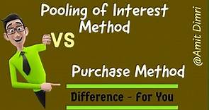 Pooling of Interest Method and Purchase Method - Difference #bcom #soldu #accounting