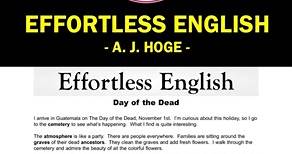 Effortless English - Lesson 1 - Day of the dead (Vocabulary) #easyenglish.2023 #learningenglish #english #ajhoge #dayofthedead