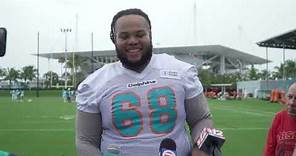 Offensive Lineman Rob Hunt meets with the media | Miami Dolphins