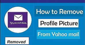 how to remove profile picture from yahoo mail