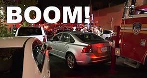 WOW FDNY Firetruck Plows Through Double Parked Cars to Fight Bronx Fire 8.28.21
