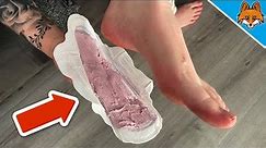 Tape a Sanitary Napkin under your Foot and WATCH WHAT HAPPENS 💥 (Ingenious) 🤯