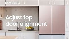 How to adjust the top edge door alignment on your BESPOKE Refrigerator | Samsung US