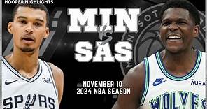 San Antonio Spurs vs Minnesota Timberwolves Full Game Highlights | Nov 10 | 2024 NBA Season