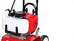 Mini Tiller Cultivator Gas Powered 52CC 2-Stroke, Rototiller Garden Tiller with 4 Blades, Farm Gas Engine Hand Rotary Cultivator Rototiller Tilling Tool for Lawn, Digging, Weed Removal, Cultivation