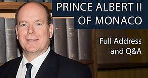 Prince Albert II of Monaco | Full Address & Q&A | Oxford Union