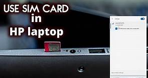 How to Use Sim card in HP Laptop Elitebook 850 G6 | How to Use Sim card in any Laptop