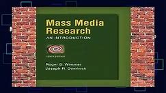 Mass Media Research: An Introduction Complete Mass Media Research: An Introduction Complete