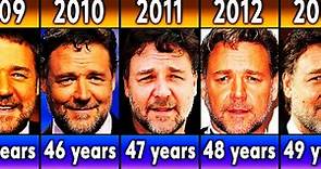 Russell Crowe from 1990 to 2023