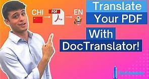 Translate Your PDF With DocTranslator!