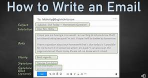 How to Write an Email