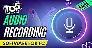 5 Best Free Audio Recording Software for Pc 🔴 [Record & Edit]