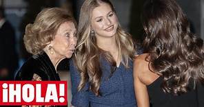 La animada conversación entre las reinas Sofía y Letizia ¿sobre los pendientes de Leonor?